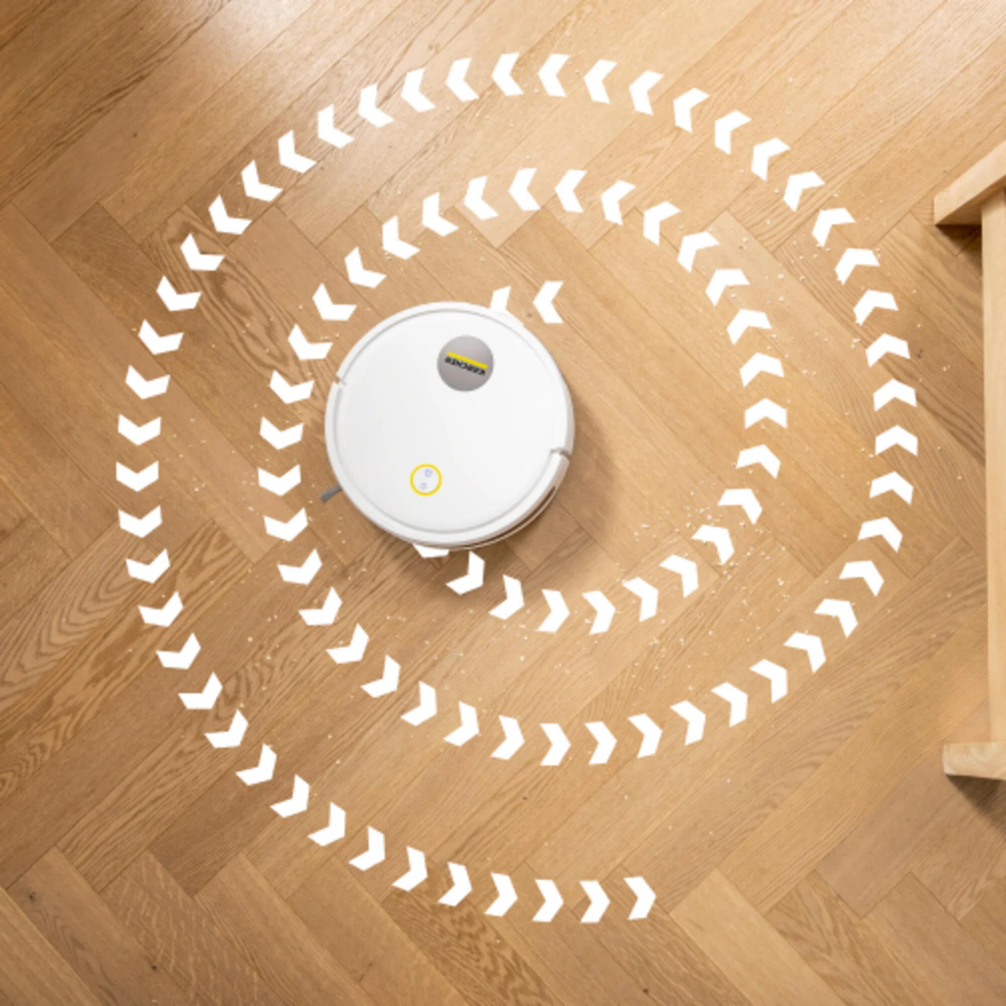 Робот-пылесос с функцией влажной уборки RCV 2: Локальный режим и уборка в углах